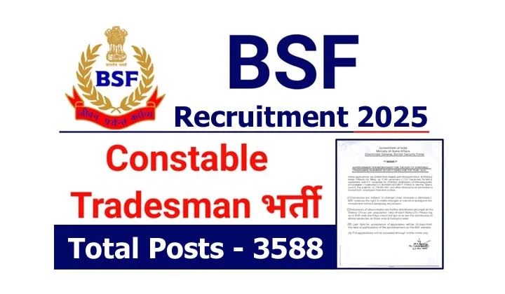 BSF Constable Tradesman Bharti Online Form 2025