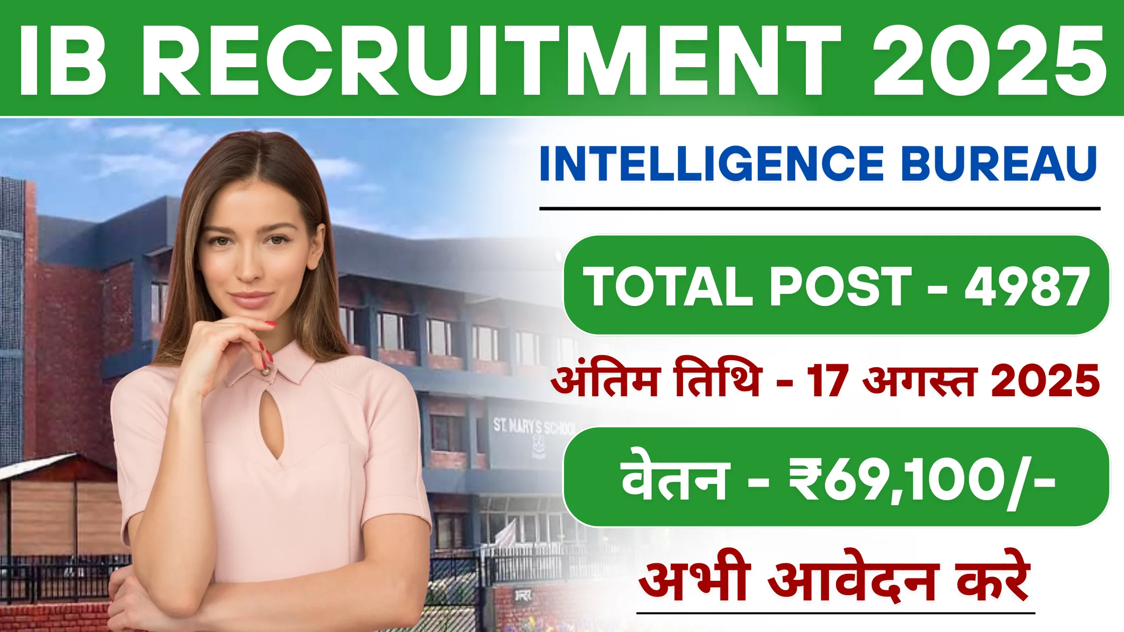 Intelligence Bureau IB Security Assistant/ Executive Bharti