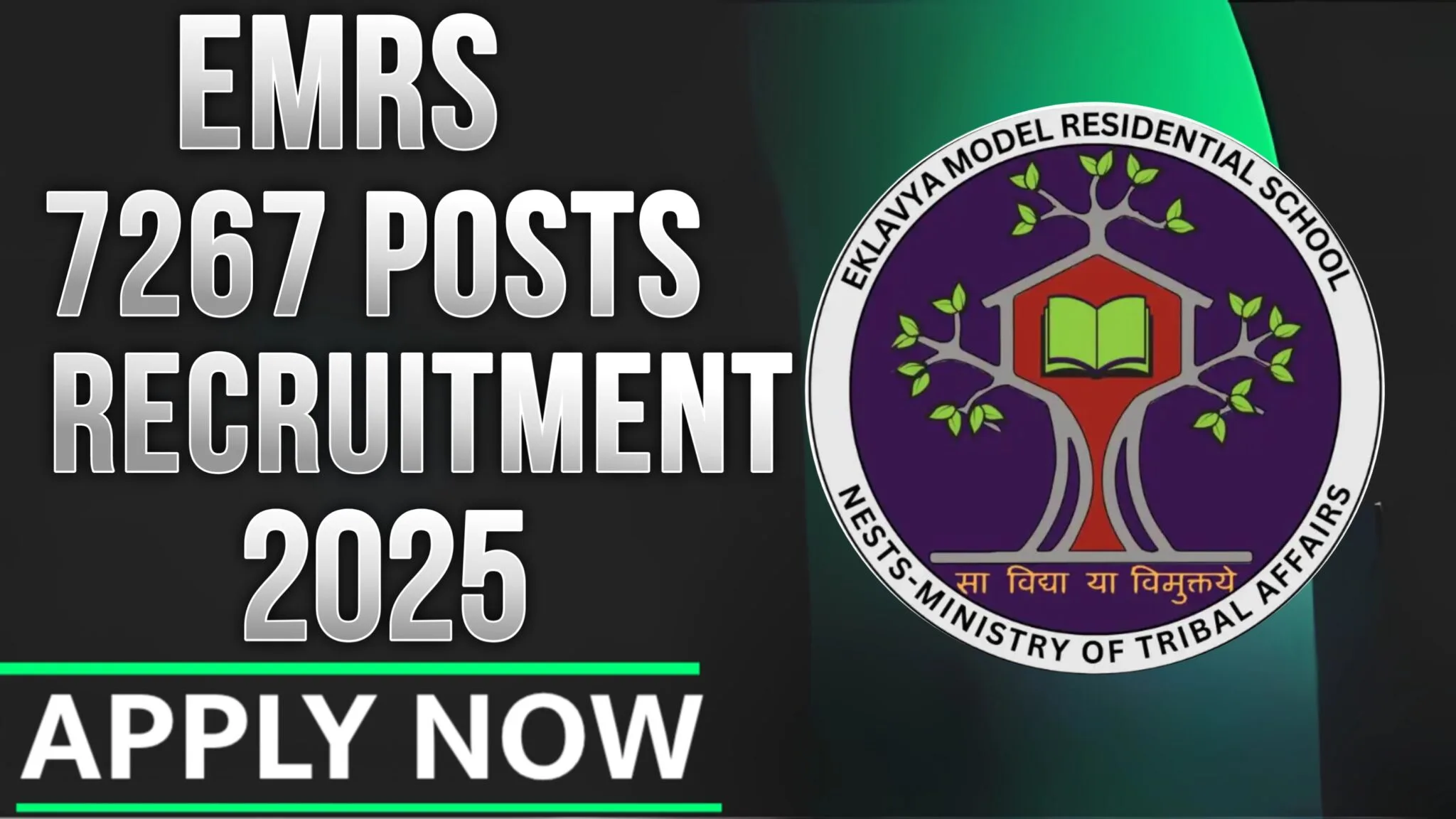 EMRS Teaching and Non Teaching Bharti Online Form 2025