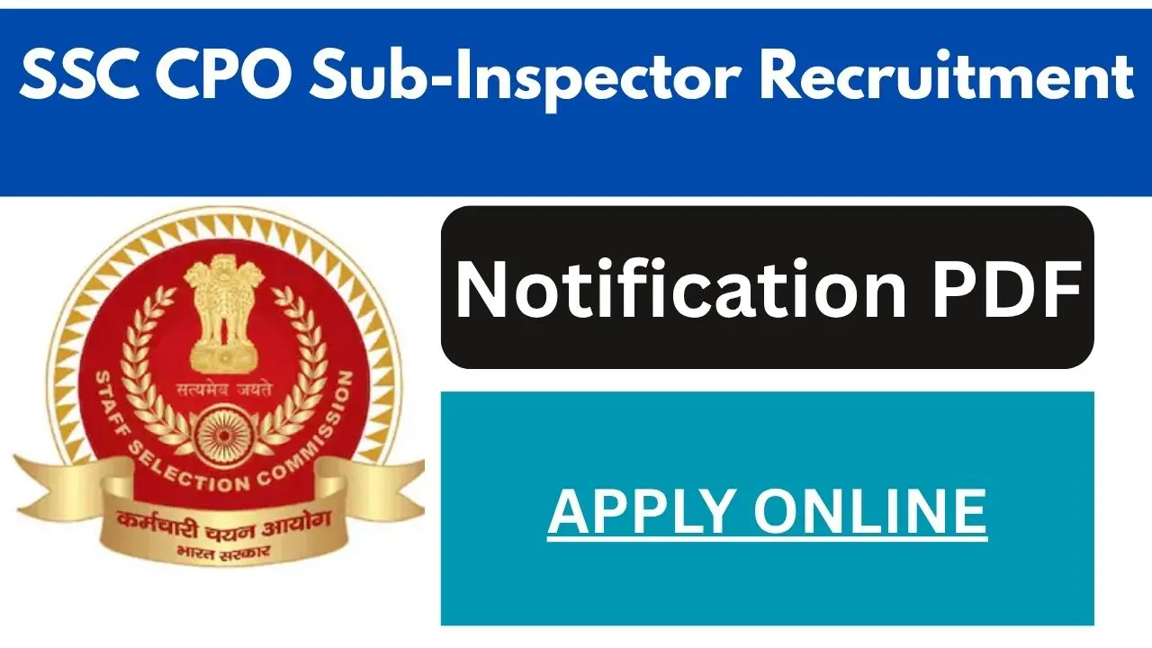 SSC CPO Sub-Inspector Bharti Online Form 2025