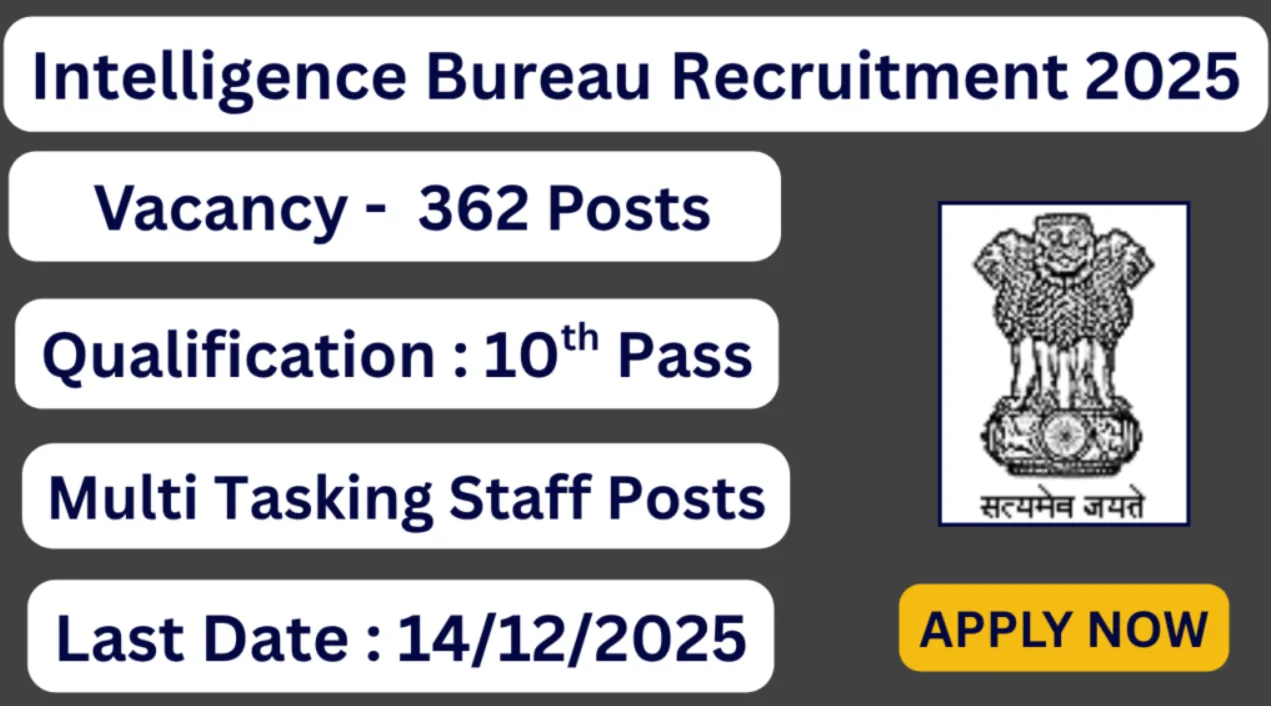 Intelligence Bureau Multi-Tasking Staff Bharti 2025